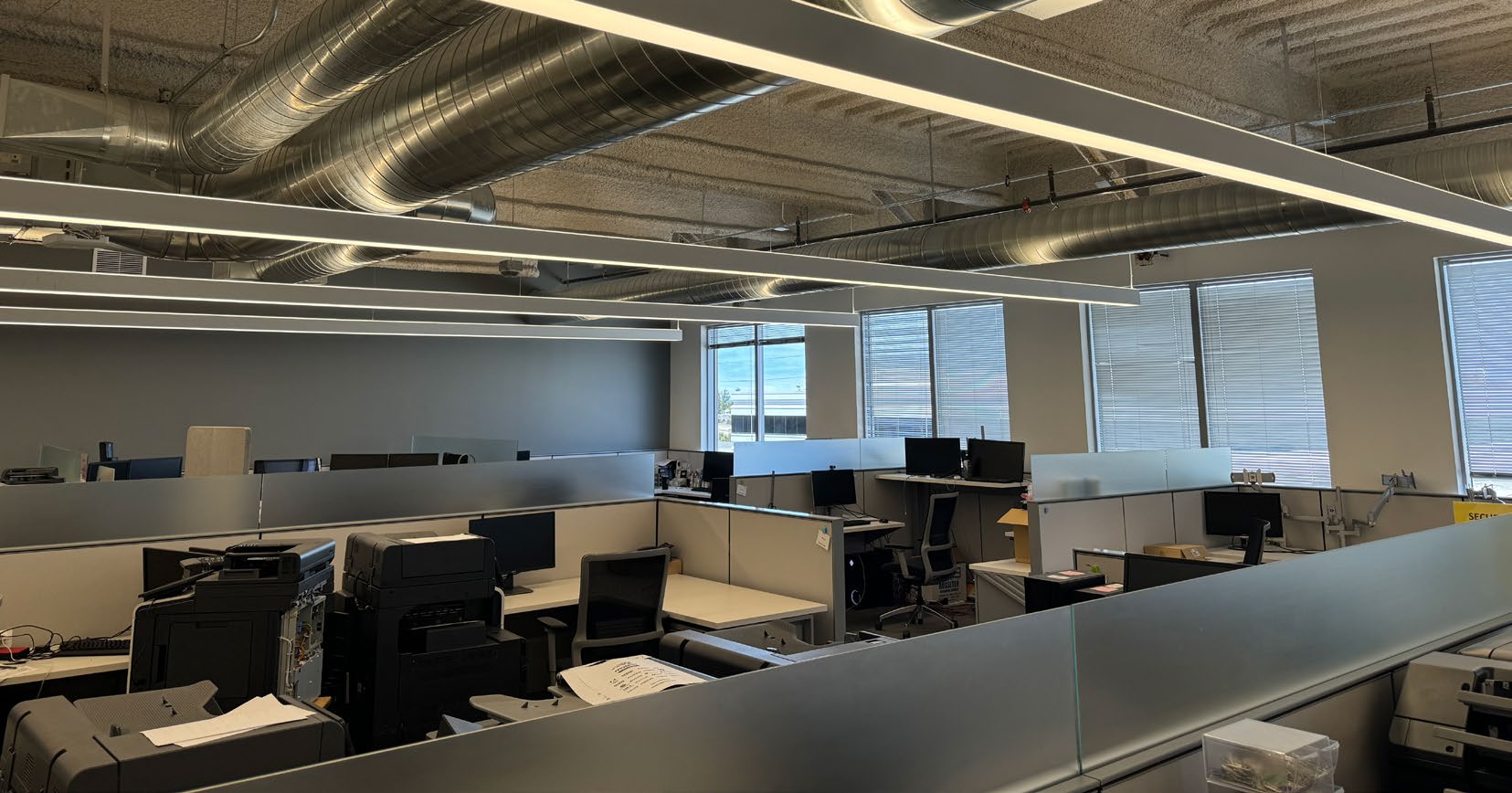 Historical open office space marketed at 1051 East Hillsdale